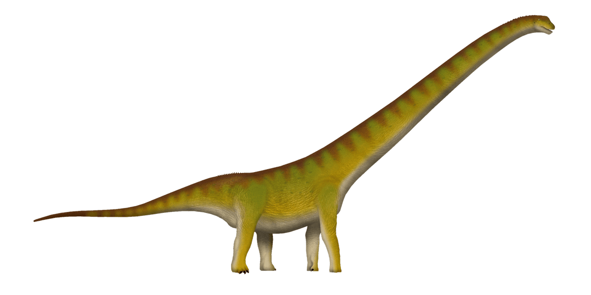 Life reconstruction of Mamenchisaurus, a long-necked sauropod of the family Mamenchisauridae