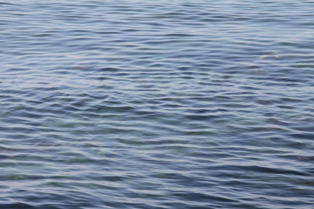 Serene ocean surface with soft, wavy patterns in natural light.