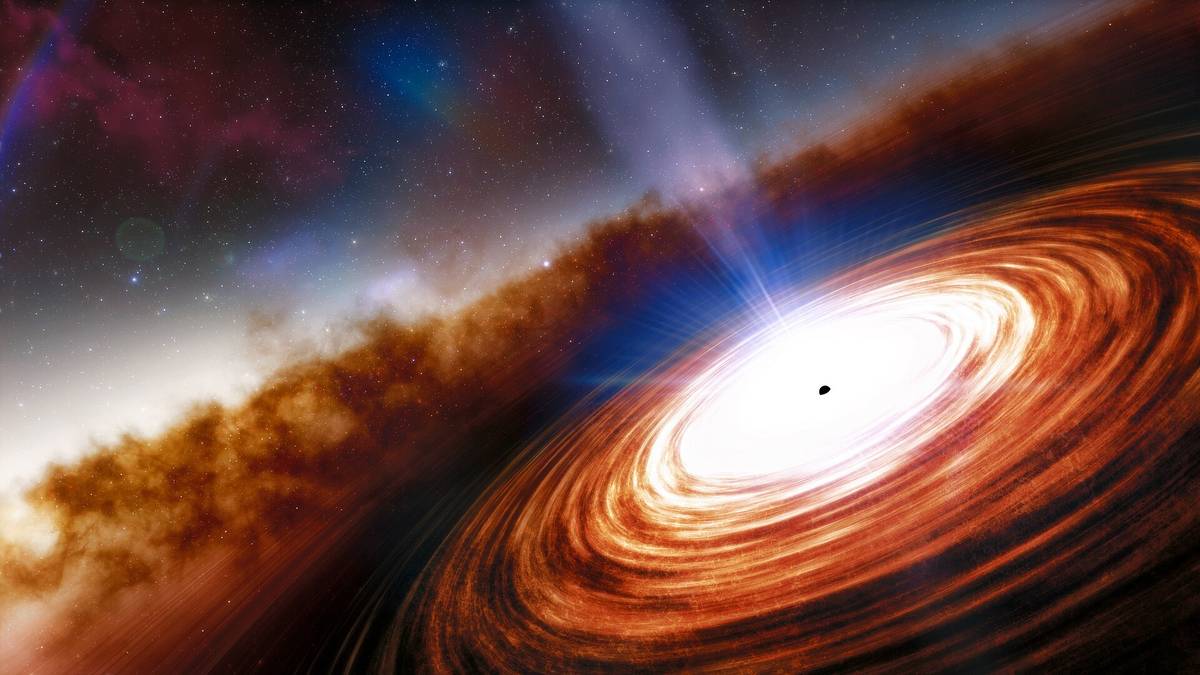 Artist's impression of an early quasar