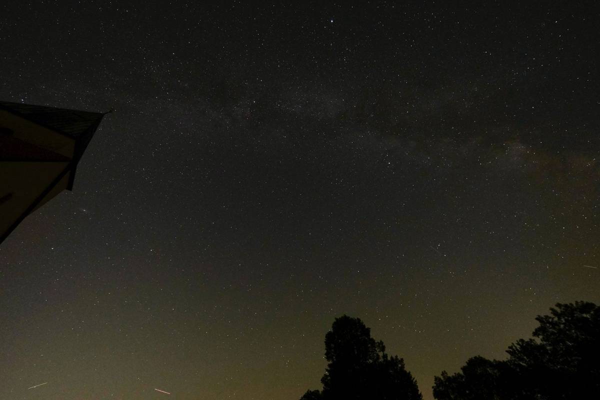 The starry night sky showing the Milky Way